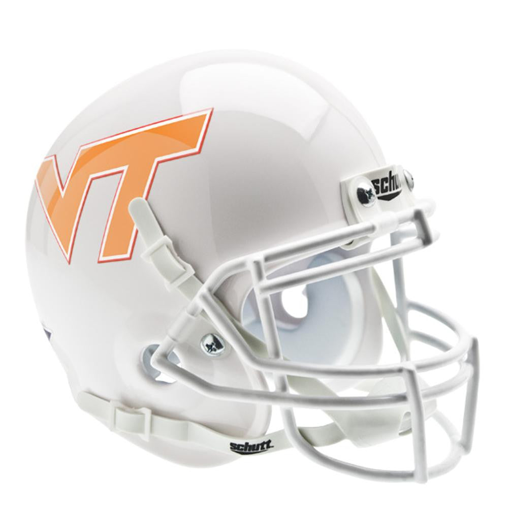 Virginia Tech Hokies NCAA Authentic Mini 1-4 Size Helmet (Alternate White w- VT 7)