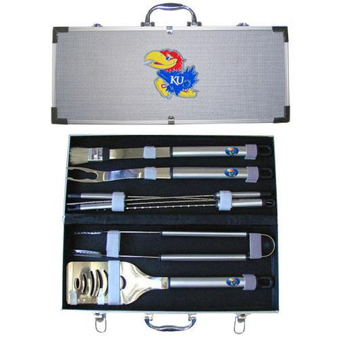 Kansas Jayhawks NCAA 8pc BBQ Tools Set