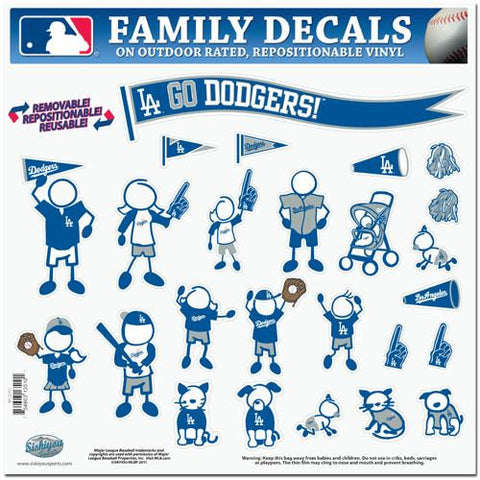 Los Angeles Dodgers MLB Family Car Decal Set (Large)