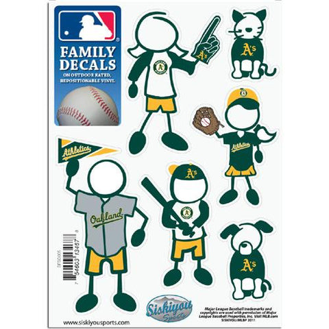 Oakland Athletics MLB Family Car Decal Set (Small)