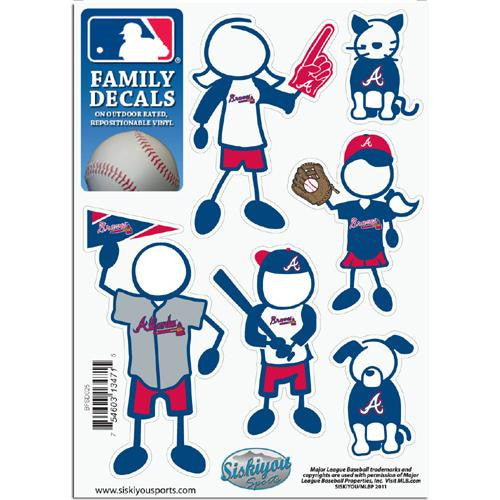 Atlanta Braves MLB Family Car Decal Set (Small)