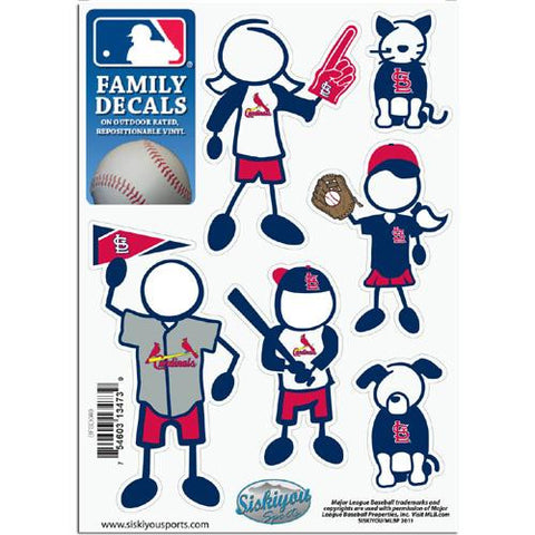 St. Louis Cardinals MLB Family Car Decal Set (Small)