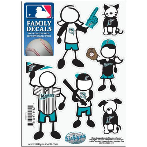 Florida Marlins MLB Family Car Decal Set (Small)