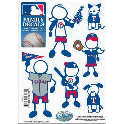 Texas Rangers MLB Family Car Decal Set (Small)