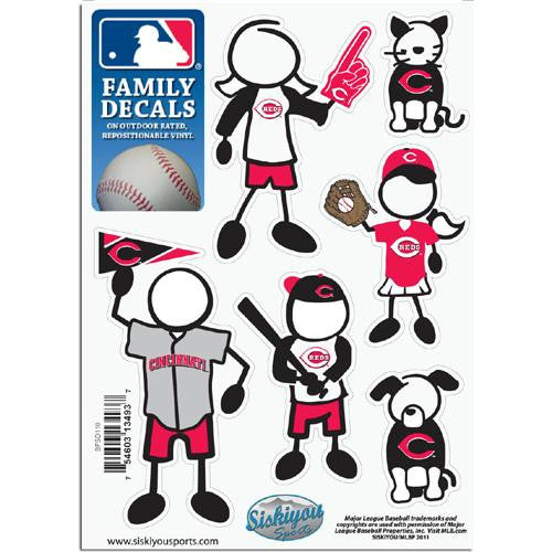 Cincinnati Reds MLB Family Car Decal Set (Small)