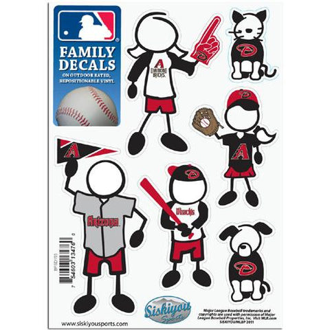 Arizona Diamondbacks MLB Family Car Decal Set (Small)