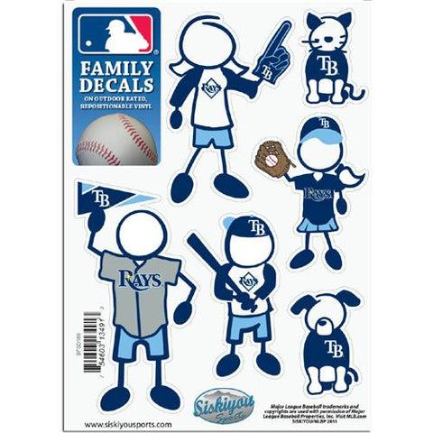 Tampa Bay Rays MLB Family Car Decal Set (Small)