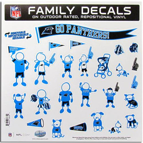 Carolina Panthers NFL Family Car Decal Set (Large)