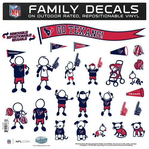 Houston Texans NFL Family Car Decal Set (Large)