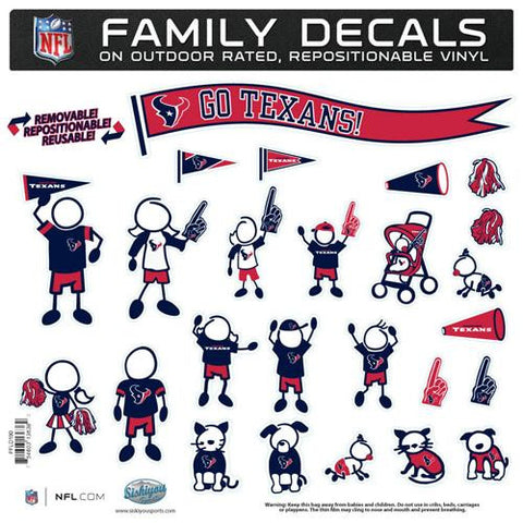 Houston Texans NFL Family Car Decal Set (Large)