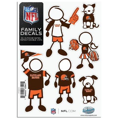 Cleveland Browns NFL Family Car Decal Set (Small)