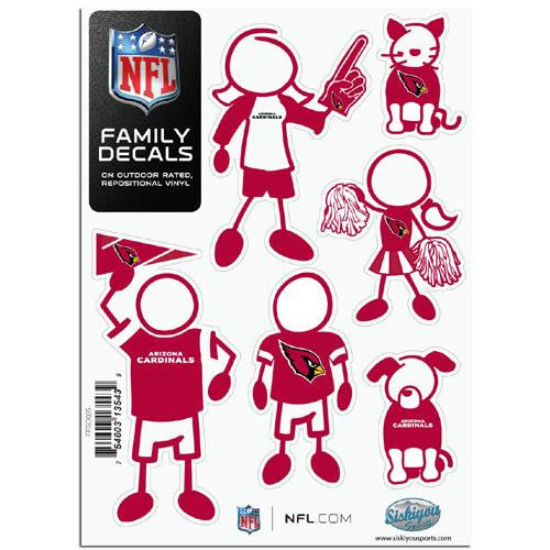 Arizona Cardinals NFL Family Car Decal Set (Small)