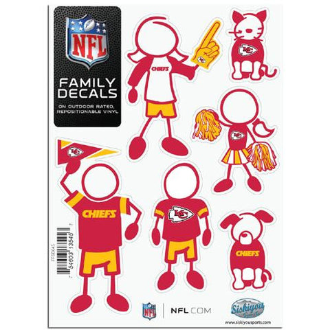 Kansas City Chiefs NFL Family Car Decal Set (Small)