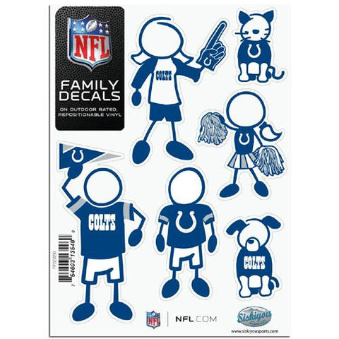 Indianapolis Colts NFL Family Car Decal Set (Small)