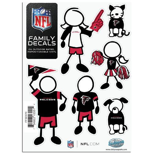 Atlanta Falcons NFL Family Car Decal Set (Small)