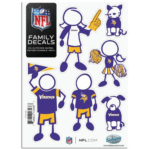 Minnesota Vikings NFL Family Car Decal Set (Small)