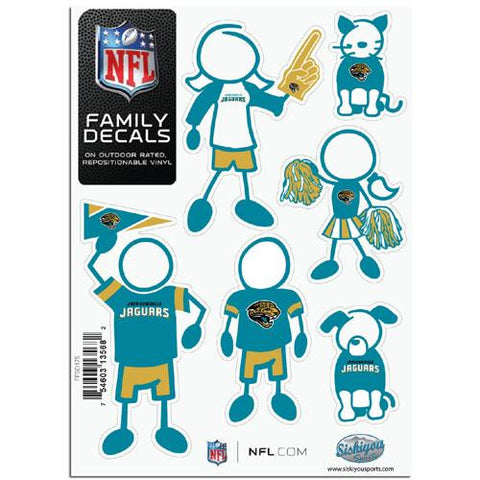 Jacksonville Jaguars NFL Family Car Decal Set (Small)