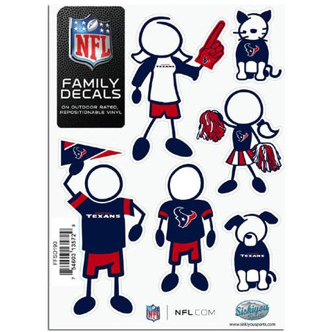 Houston Texans NFL Family Car Decal Set (Small)