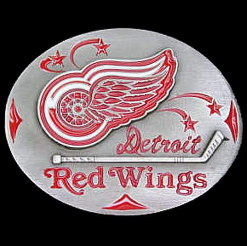 Detroit Red Wings NHL Enameled Belt Buckle