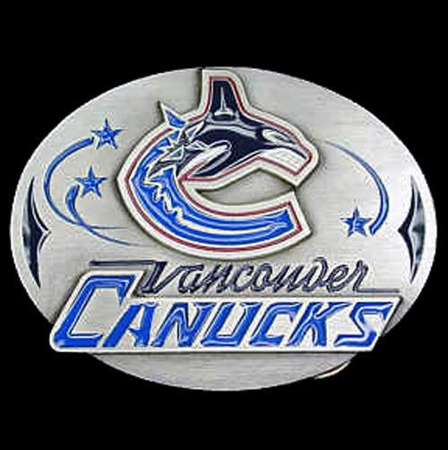 Vancouver Canucks NHL Enameled Belt Buckle