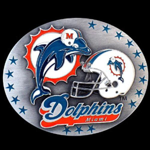 Miami Dolphins NFL Enameled Belt Buckle