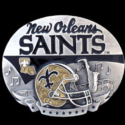 New Orleans Saints NFL Enameled Belt Buckle