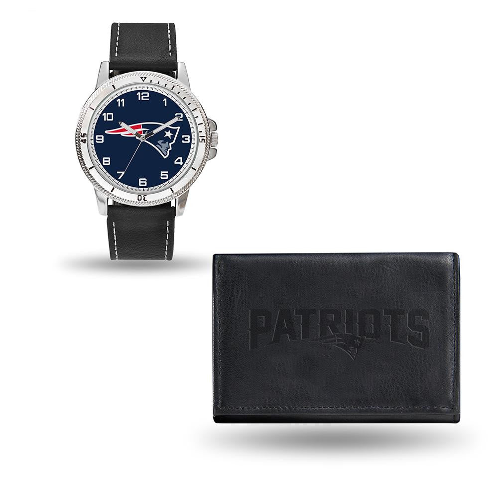 New England Patriots NFL Watch and Wallet Set (Chicago Watch)