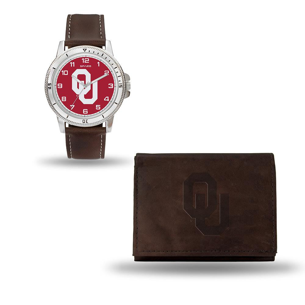 Oklahoma Sooners NCAA Watch and Wallet Set (Niles Watch)