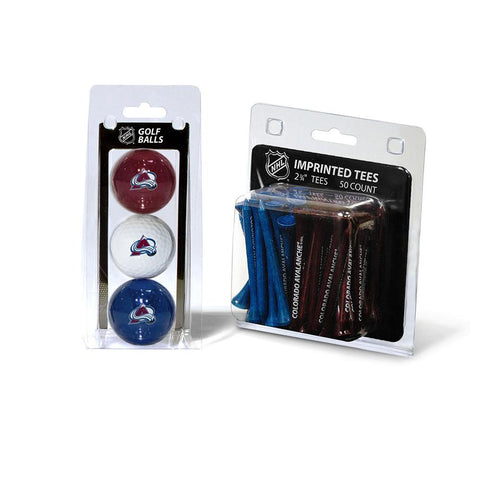 Colorado Avalanche NHL 3 Ball Pack and 50 Tee Pack