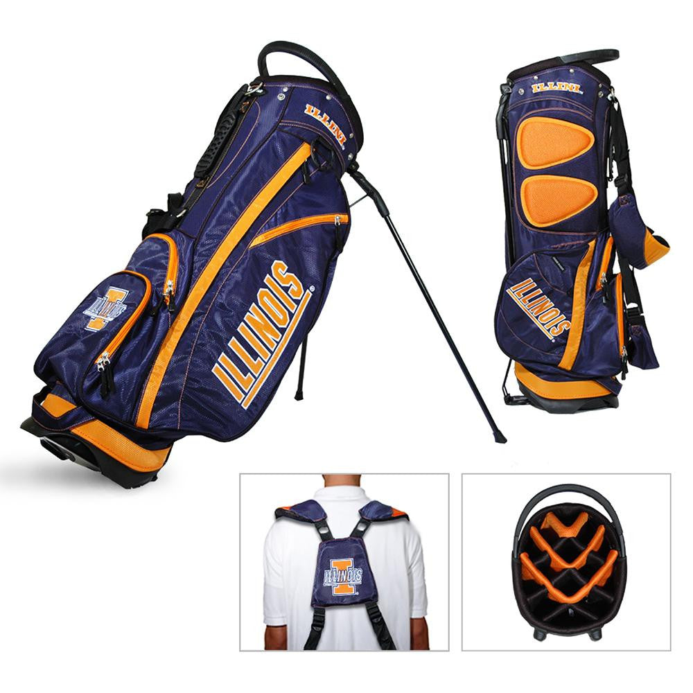 Illinois Fighting Illini NCAA Stand Bag - 14 way (Fairway)