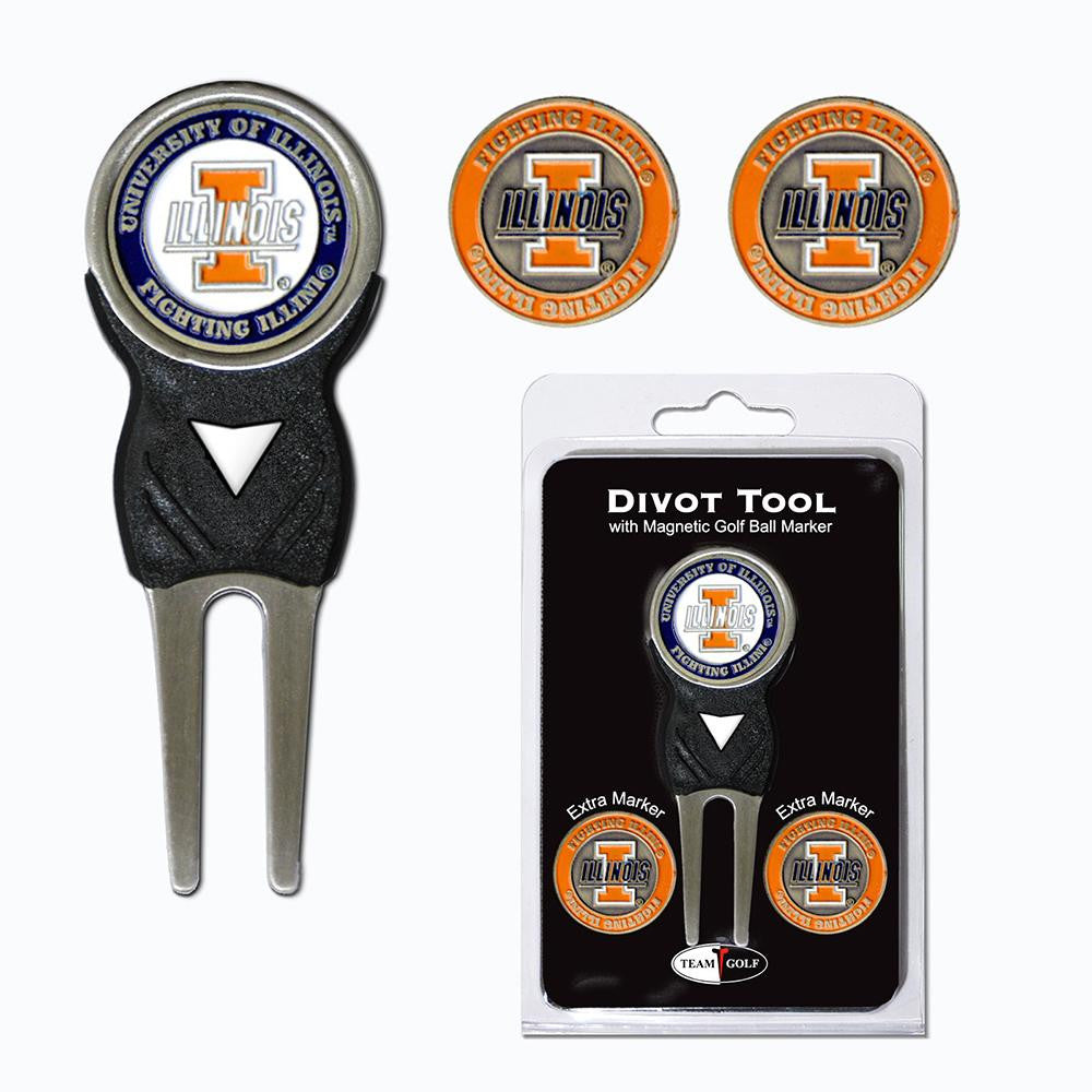 Illinois Fighting Illini NCAA Divot Tool Pack w-Signature Tool