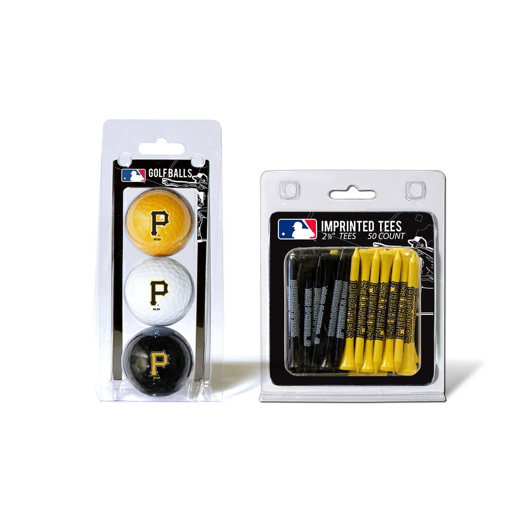 Pittsburgh Pirates MLB 3 Ball Pack and 50 Tee Pack