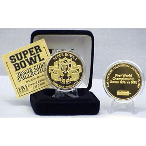 24kt Gold Super Bowl I flip coin