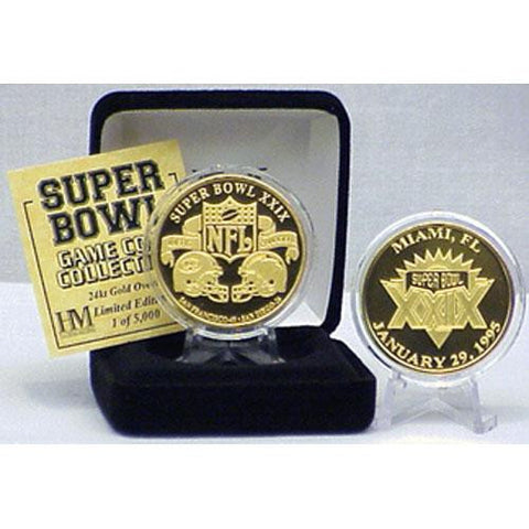 24kt Gold Super Bowl XXIX flip coin