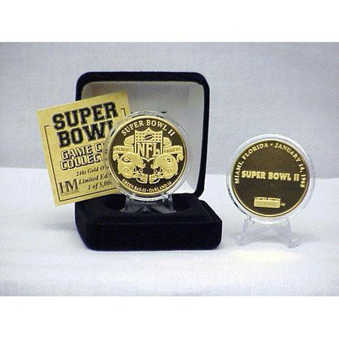 24kt Gold Super Bowl II flip coin