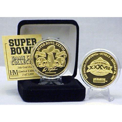 24kt Gold Super Bowl XXXVII flip coin