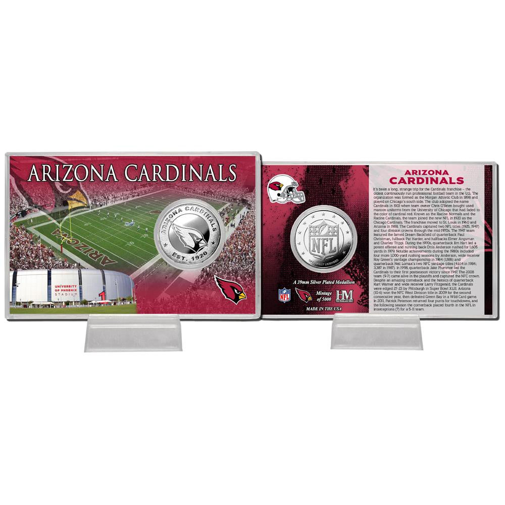 Arizona Cardinals Silver Coin Card