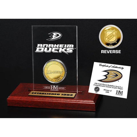 Anaheim Ducks Etched Acrylic Desktop