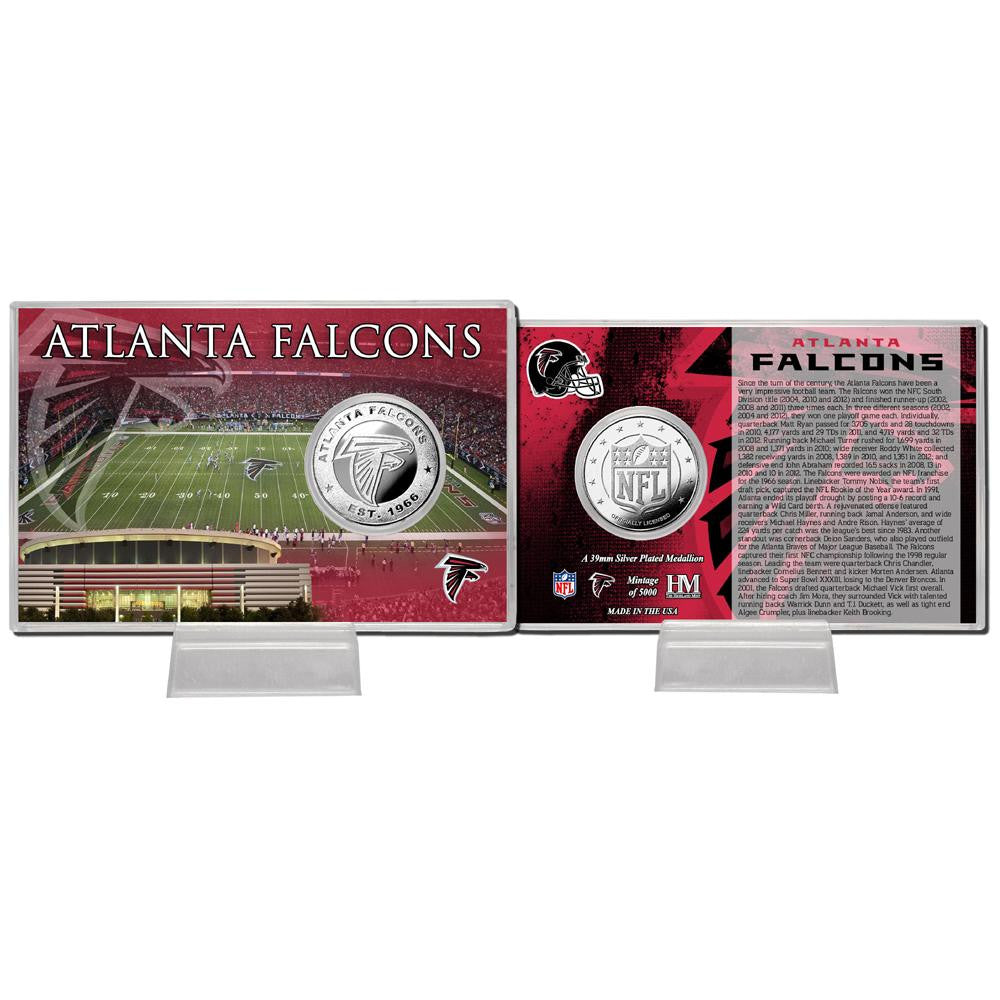 Atlanta Falcons Silver Coin Card