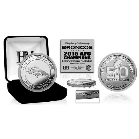 Denver Broncos 2015 AFC Champions Silver Mint Coin