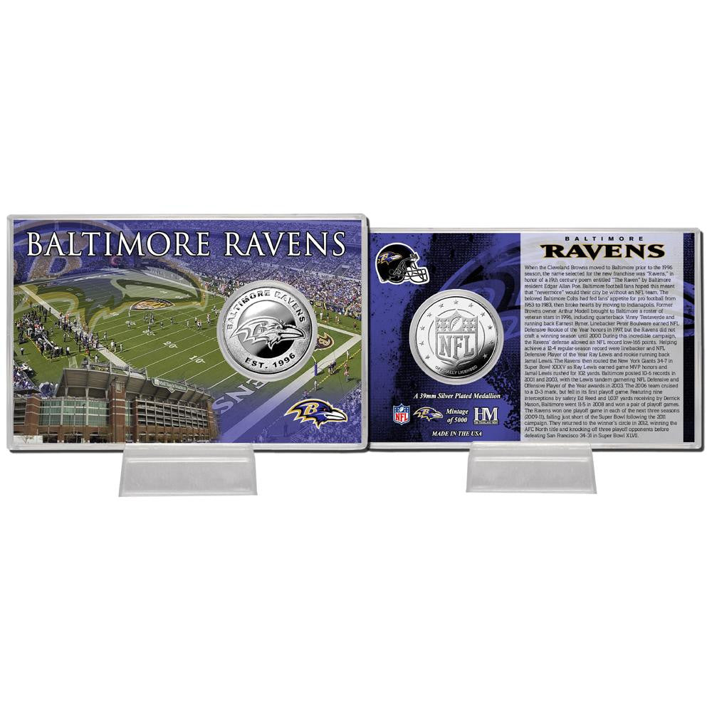 Baltimore Ravens Silver Coin Card