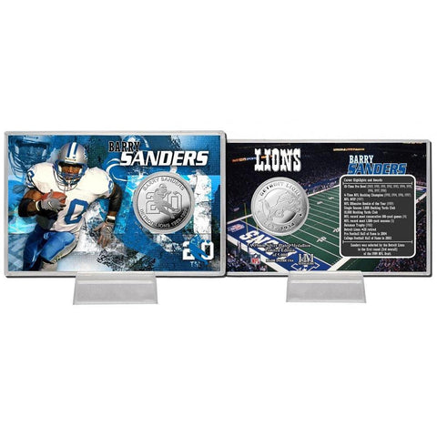 Barry Sanders Silver Coin Card