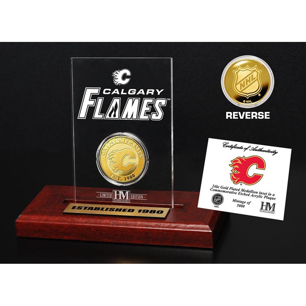 Calgary Flames Etched Acrylic Desktop