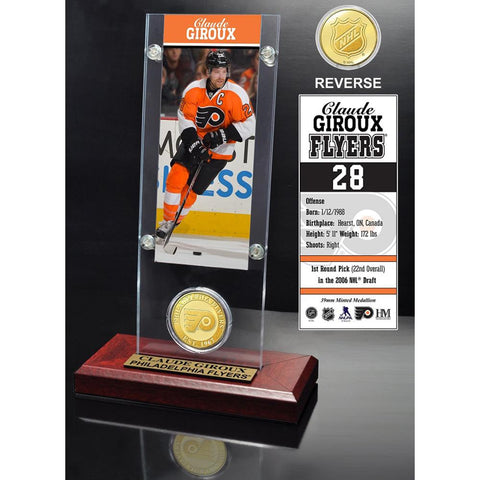 Claude Giroux Ticket and Bronze Coin Desktop Acrylic