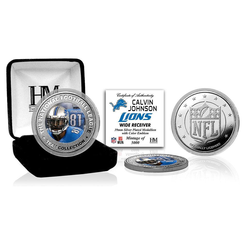 Calvin Johnson Silver Color Coin