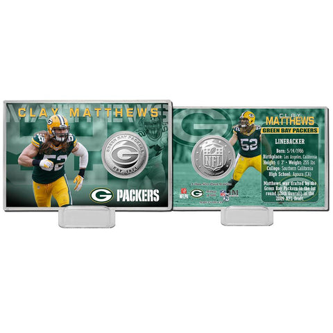 Clay Matthews Silver Coin Card