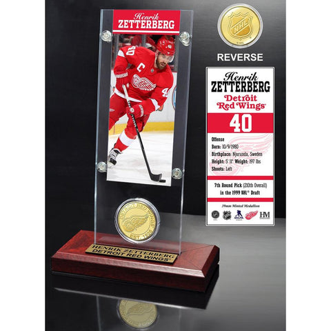 Henrik Zetterberg Ticket and Bronze Coin Desktop Acrylic