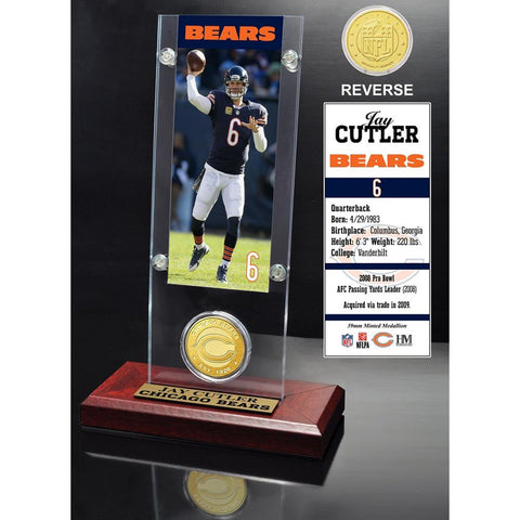 Jay Cutler Ticket & Bronze Coin Acrylic Desk Top