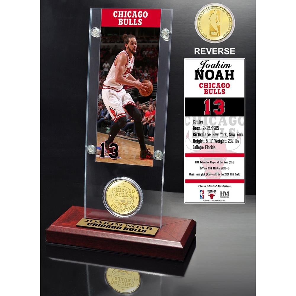 Joakim Noah Ticket & Bronze Coin Acrylic Desk Top