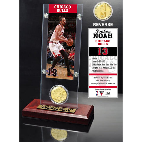 Joakim Noah Ticket & Bronze Coin Acrylic Desk Top